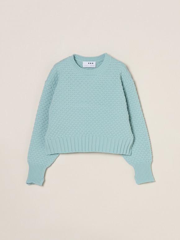 Spongy smooth popcorn pullover