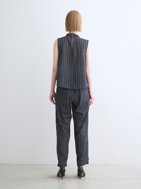 Dry twill tie brouse 詳細画像