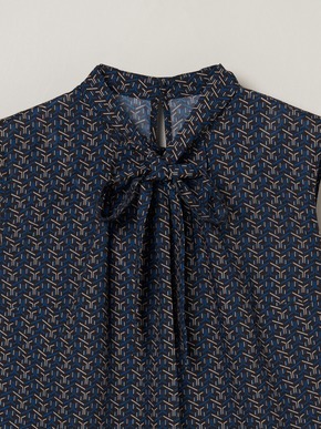 Dry twill tie brouse 詳細画像