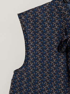Dry twill tie brouse 詳細画像