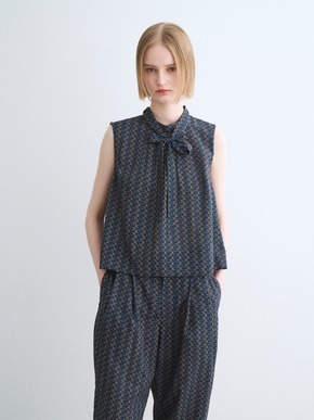 Dry twill tie brouse 詳細画像