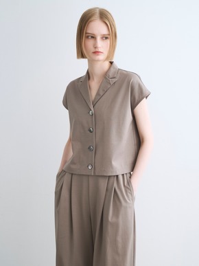 Silky cotton light gillet 詳細画像
