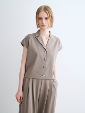 Silky cotton light gillet 詳細画像