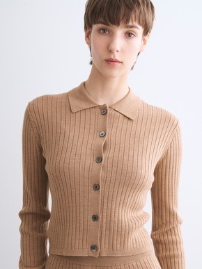 Wool outfit polo cardigan 詳細画像