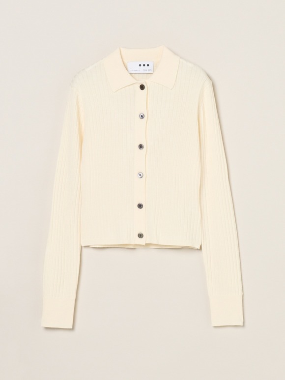 Wool outfit polo cardigan
