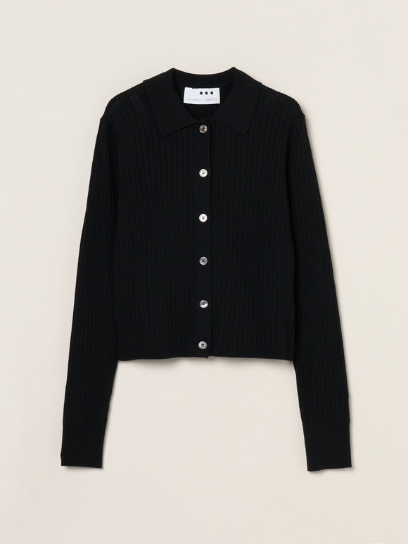 Wool outfit polo cardigan