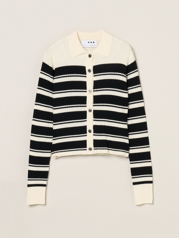 Wool outfit polo cardigan