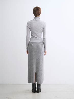 Silk cashmere tee turtle neck 詳細画像