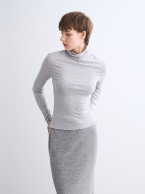 Silk cashmere tee turtle neck 詳細画像