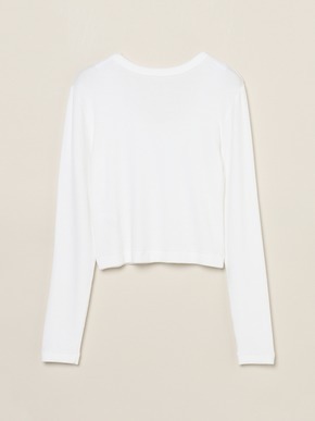 Rayon knit rib jersey cropped jessica 詳細画像