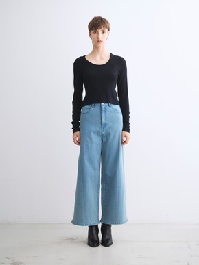 Rayon knit rib jersey cropped jessica 詳細画像