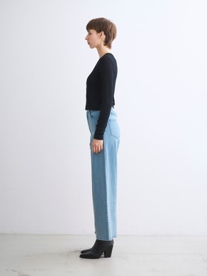 Rayon knit rib jersey cropped jessica 詳細画像