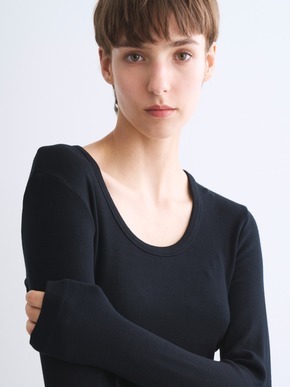 Rayon knit rib jersey cropped jessica 詳細画像