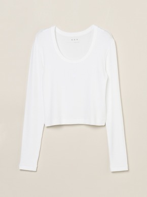 Rayon knit rib jersey cropped jessica 詳細画像