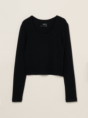 Rayon knit rib jersey cropped jessica 詳細画像