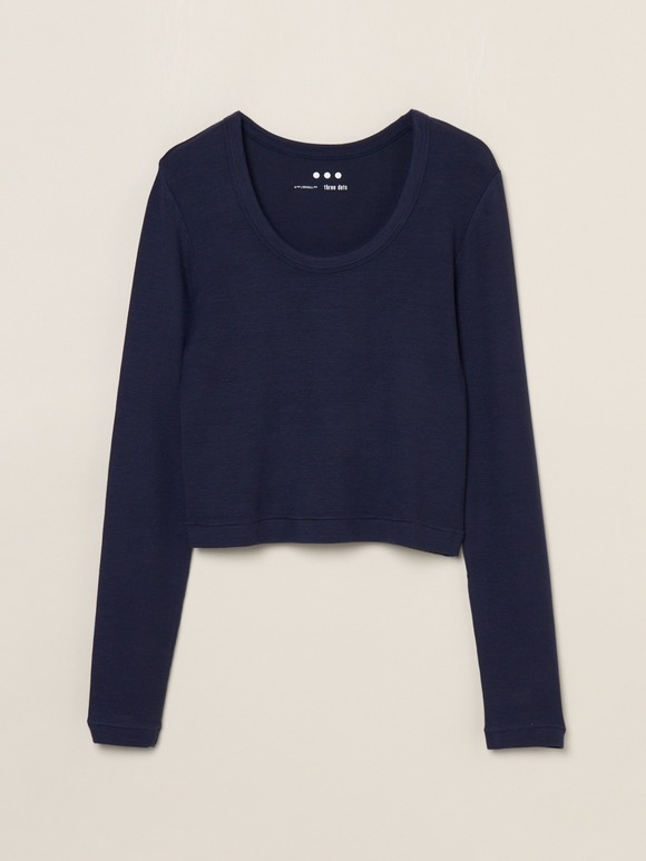 Rayon knit rib jersey cropped jessica