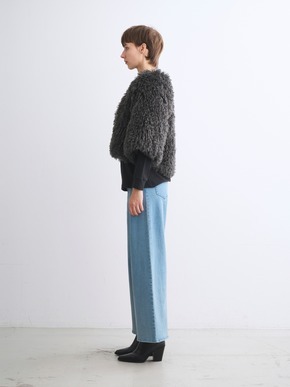 Wavy fur half sleeve jacket 詳細画像