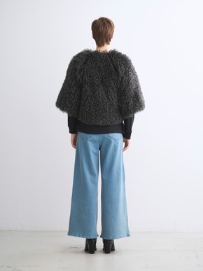 Wavy fur half sleeve jacket 詳細画像