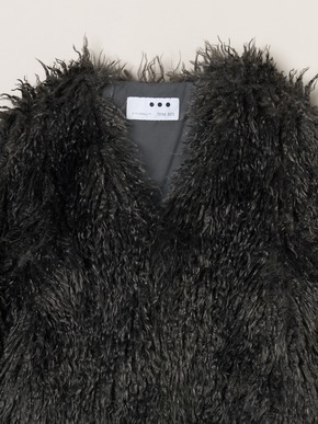 Wavy fur half sleeve jacket 詳細画像
