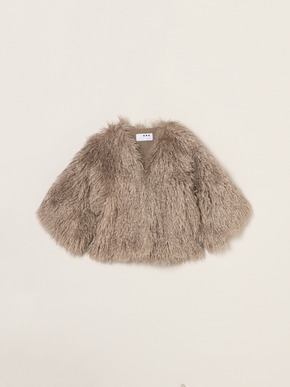 Wavy fur half sleeve jacket 詳細画像