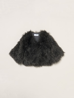 Wavy fur half sleeve jacket 詳細画像