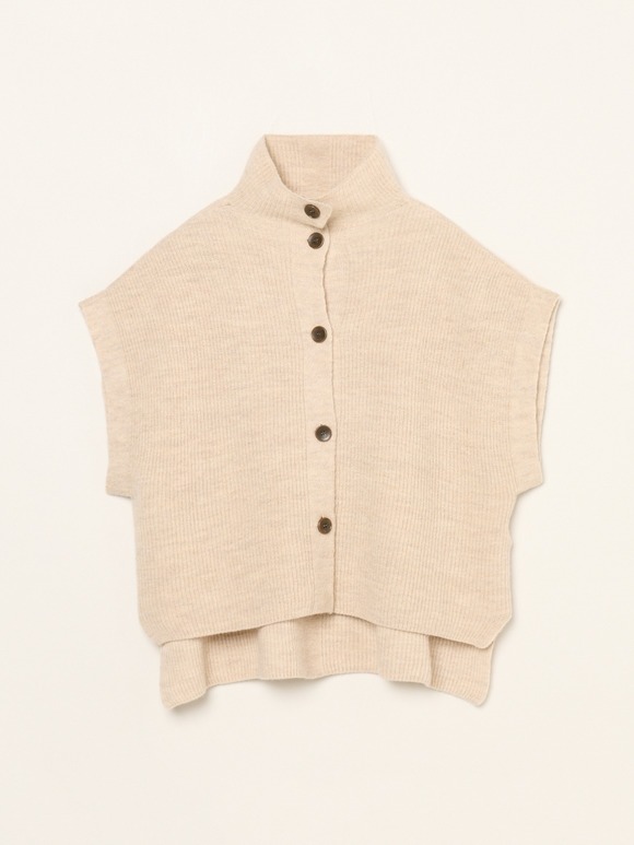 Wool cashmere button vest