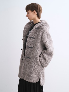 【Aubrey】Poodle boa duffle coat 詳細画像