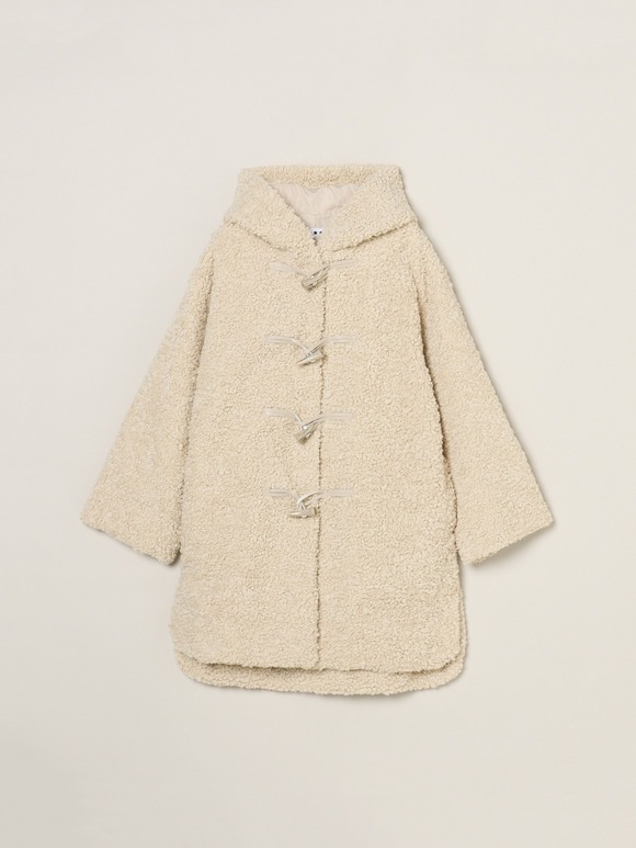 【Aubrey】Poodle boa duffle coat
