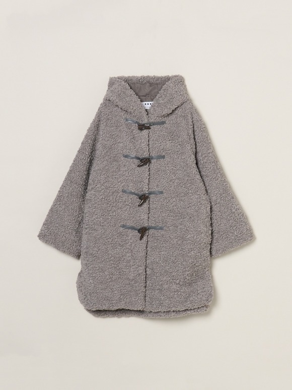 【Aubrey】Poodle boa duffle coat