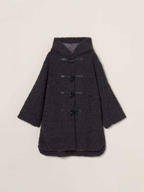 【Aubrey】Poodle boa duffle coat