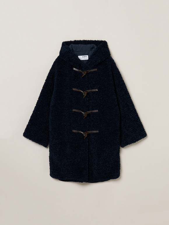 【Aubrey】Poodle boa duffle coat