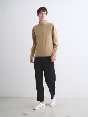 Men's compact pile half zip l/sT 詳細画像