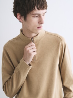 Men's compact pile half zip l/sT 詳細画像