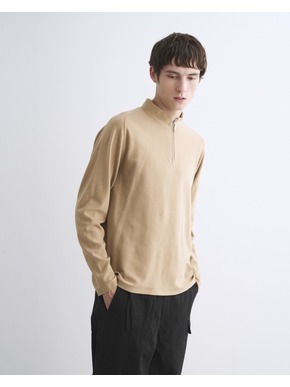 Men's compact pile half zip l/sT 詳細画像