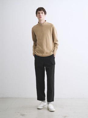 Men's compact pile half zip l/sT 詳細画像
