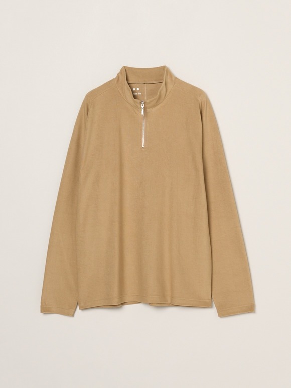 Men's compact pile half zip l/sT