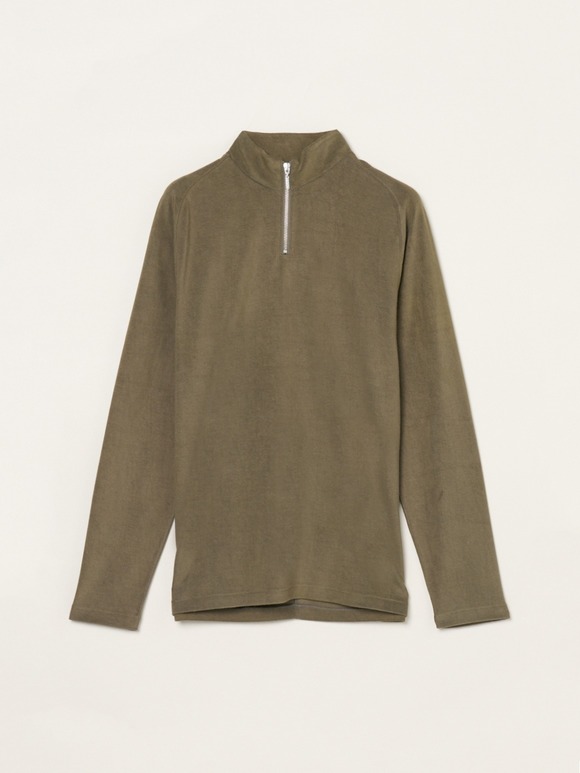 Men's compact pile half zip l/sT