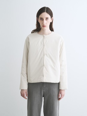 Puffer collarless jacket 詳細画像