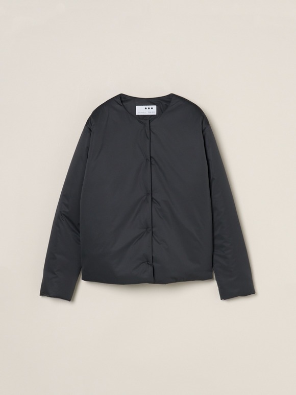 Puffer collarless jacket