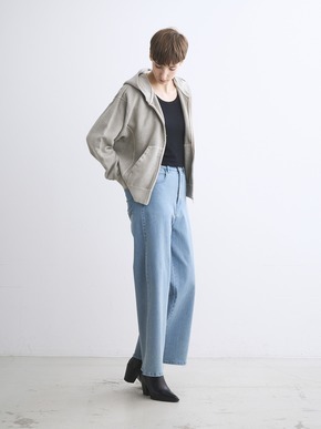 Pigment dyed sweat zip up hoody 詳細画像