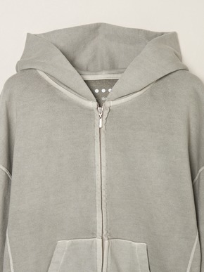 Pigment dyed sweat zip up hoody 詳細画像