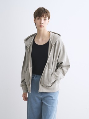 Pigment dyed sweat zip up hoody 詳細画像