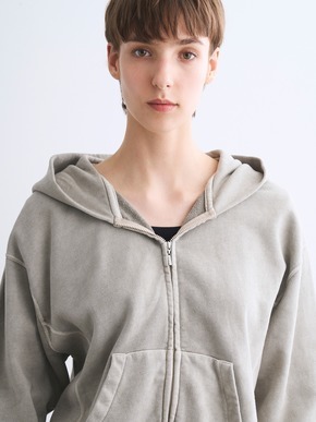 Pigment dyed sweat zip up hoody 詳細画像