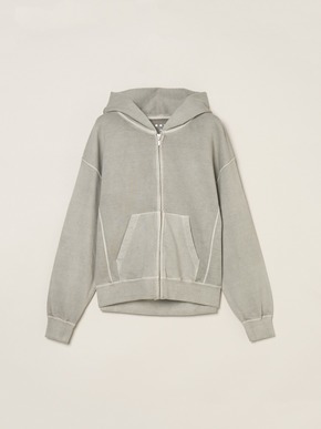 Pigment dyed sweat zip up hoody 詳細画像