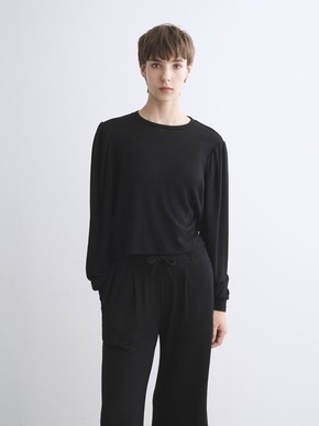 Blushed sweater bolume sleeve top 詳細画像