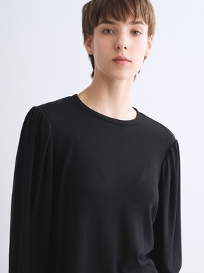 Blushed sweater bolume sleeve top 詳細画像