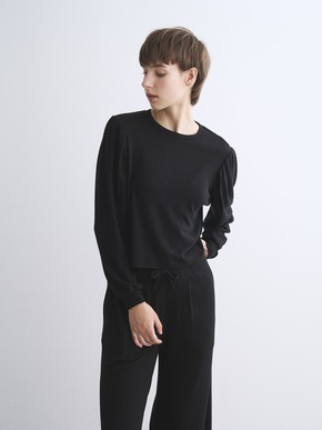 Blushed sweater bolume sleeve top 詳細画像