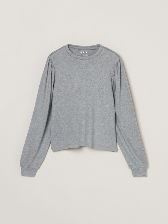 Blushed sweater bolume sleeve top