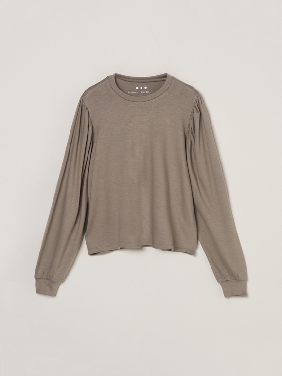Blushed sweater bolume sleeve top