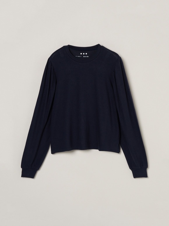 Blushed sweater bolume sleeve top